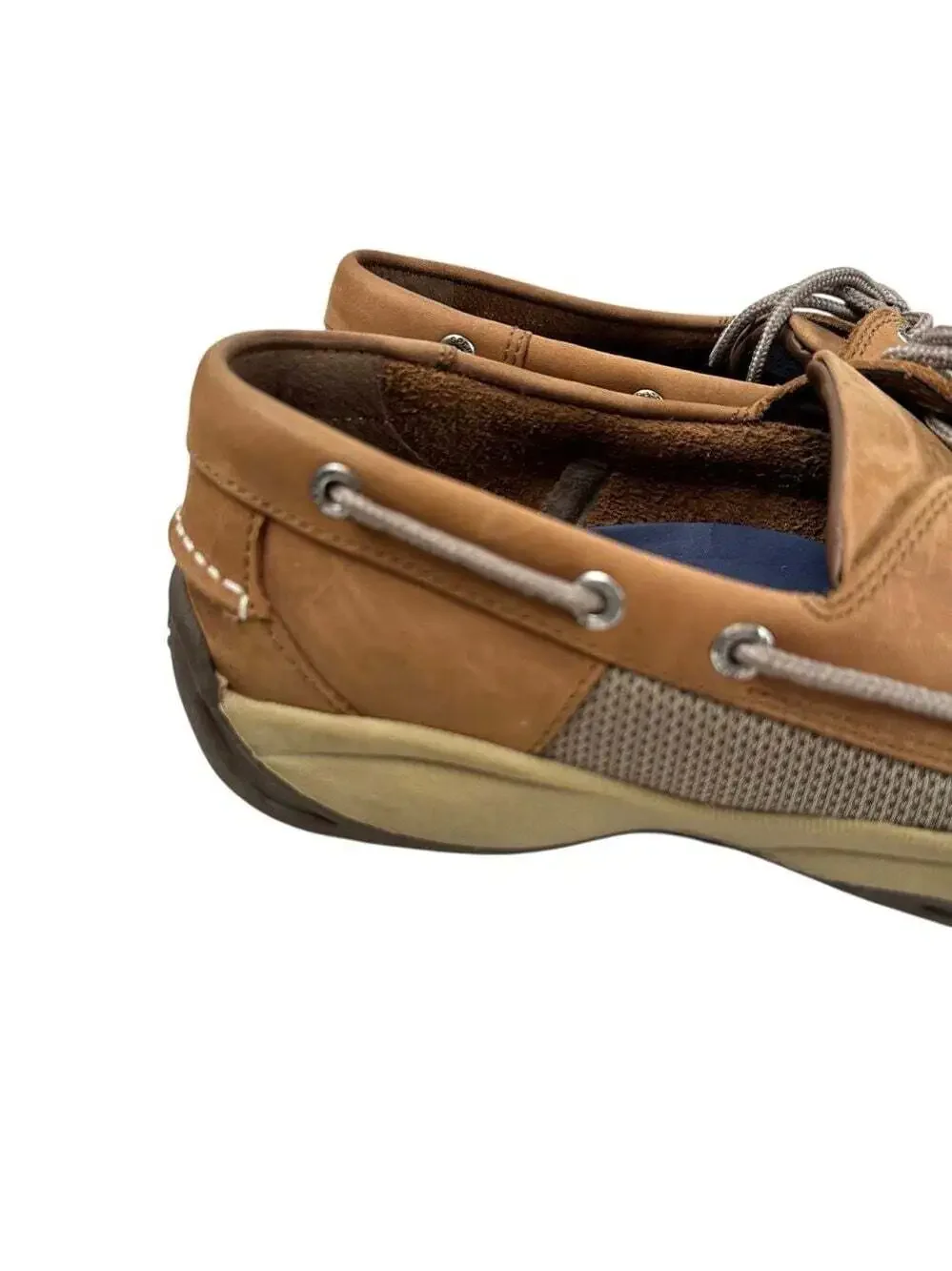 Sperry Intrepid 2-Eye Boat Shoes Tan Leather Size 10 Nautical Slip On Deck Mens